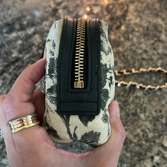 Gucci Black and Beige Floral Herbarium Bag